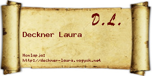 Deckner Laura névjegykártya